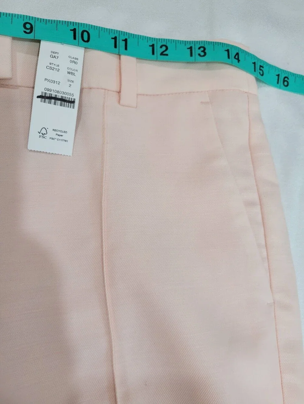 J Crew Stella pant in Gramercy linen blend CS212 Size 2 Pink